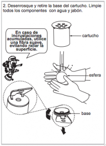 Mingitorio seco limpieza partes