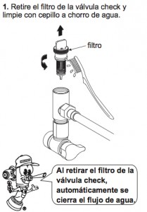 TV-120 Filtro limpieza